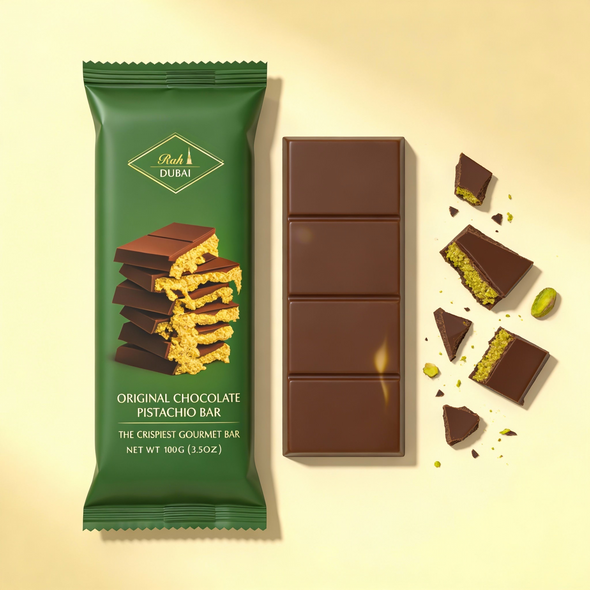 DUBAI CHOCOLATE | Pistachio & Khanef 3.5oz