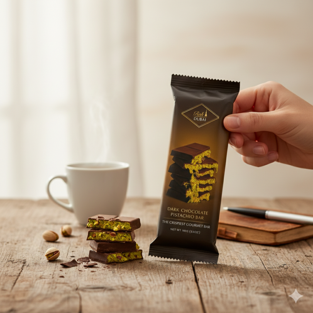 Dark Dubai Chocolate | Pistachio & Khanef 3.5oz