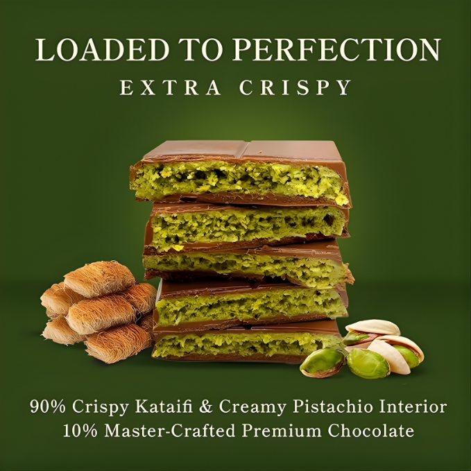 DUBAI CHOCOLATE | Pistachio & Khanef 3.5oz